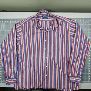 Vintage Polo Ralph Lauren Shirt Mens XL 90s Striped Westerton Preppy Casual